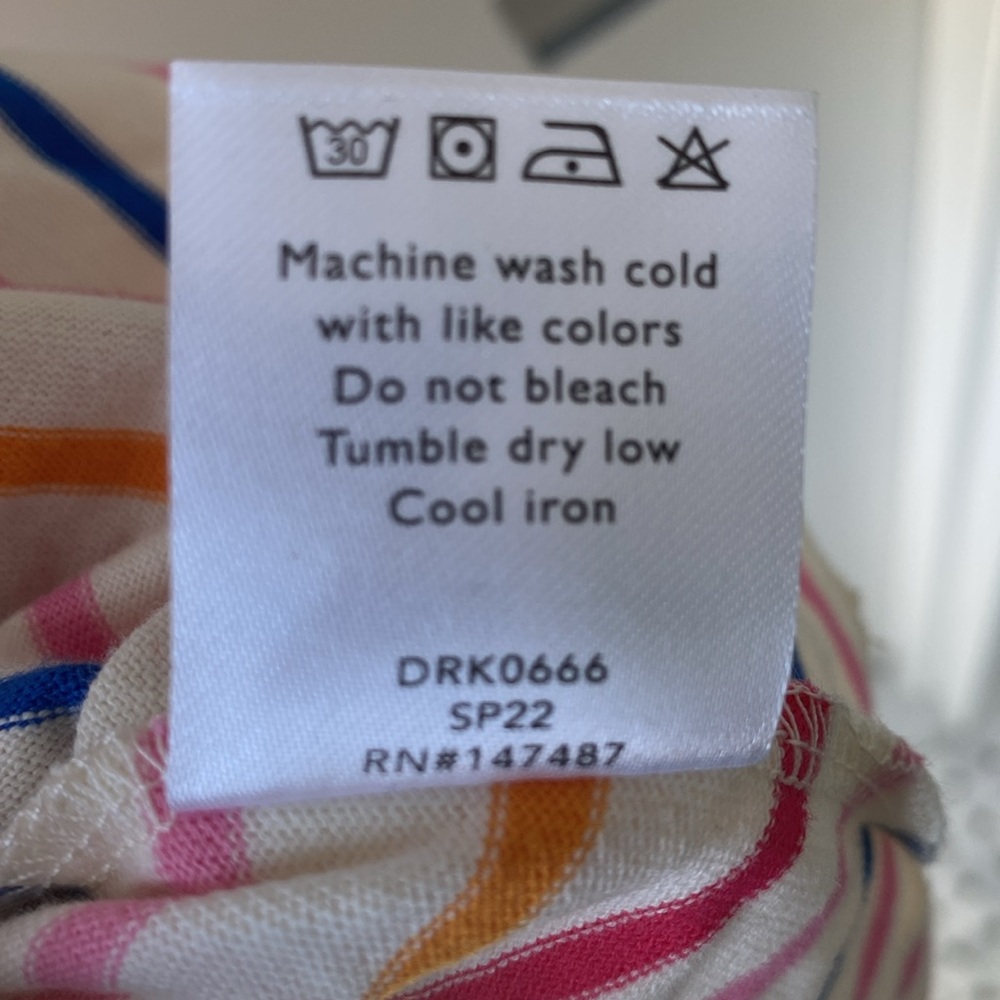 Draper James Drawstring Waist Multi-Colored Strip… - image 4